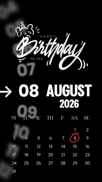 08 de agosto Cumpleaños 