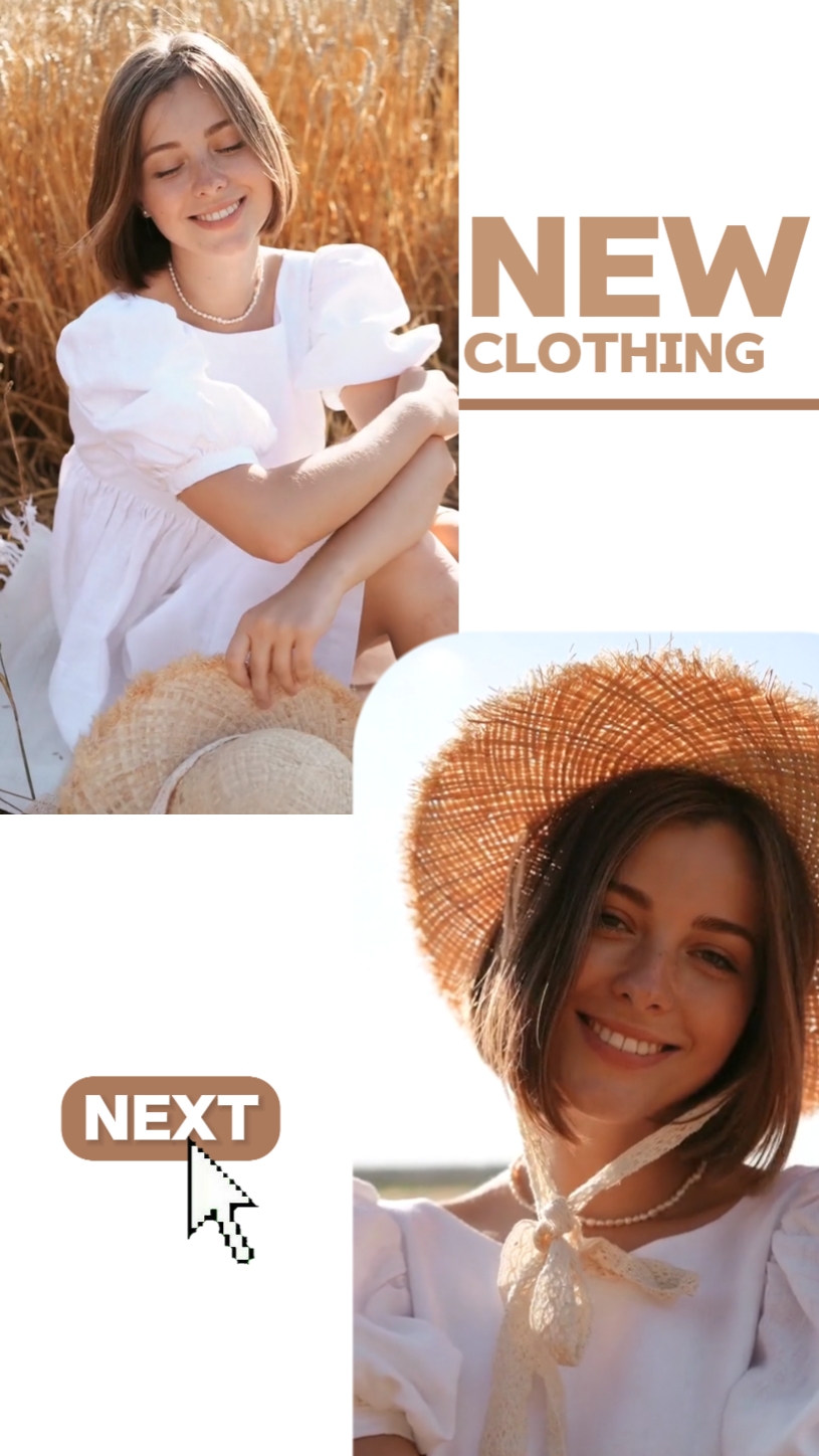 Clothing Product Display In TikTok Style 