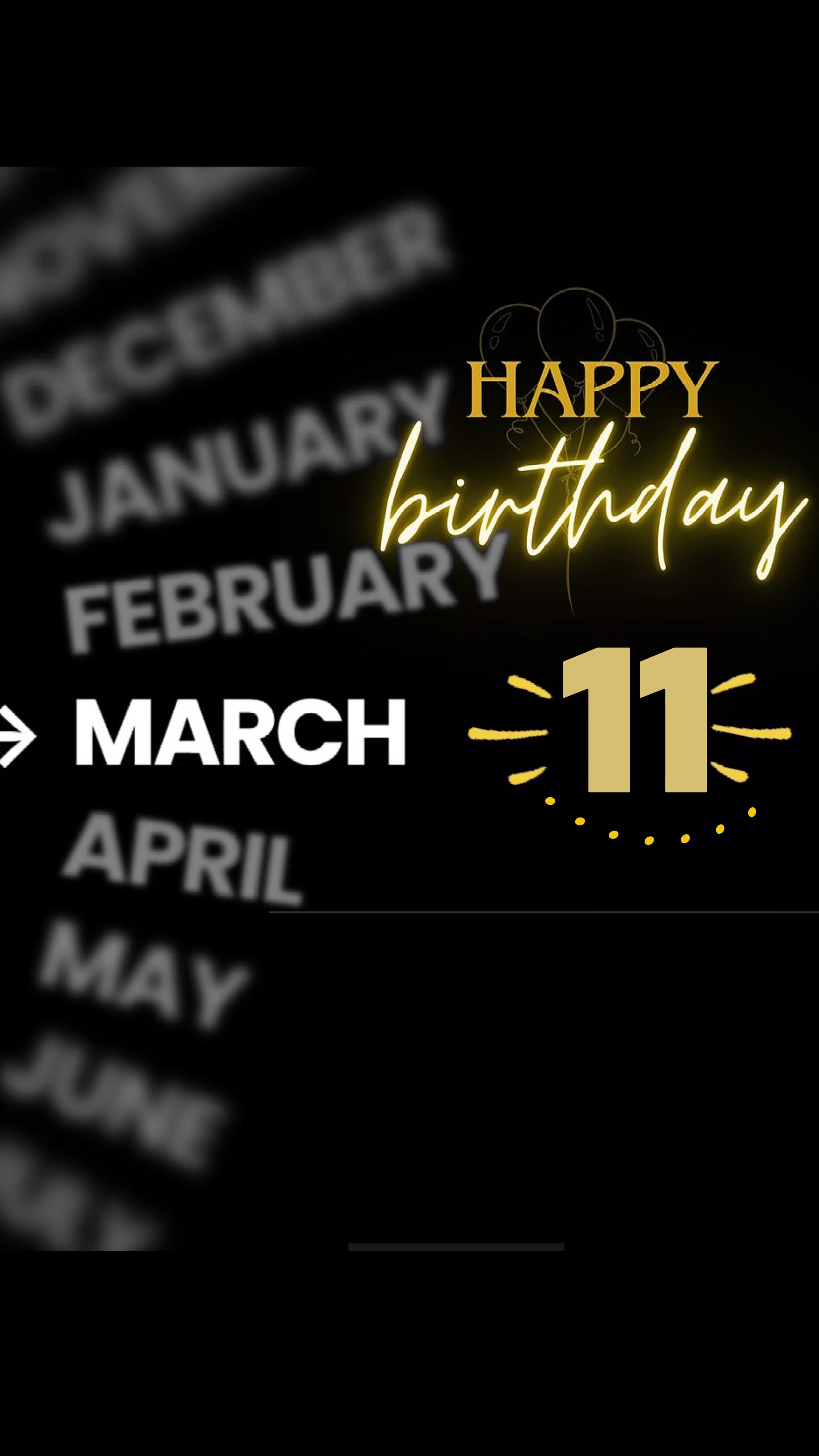 ANNIVERSAIRE LE 11 MARS