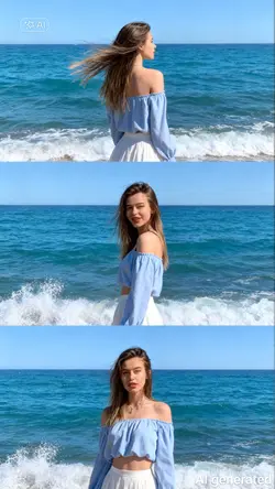 Soft Blue beach AI 