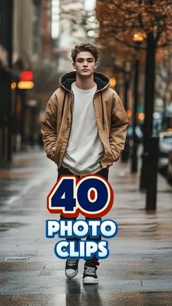 40 photo clips