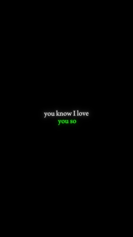 you know i love u so