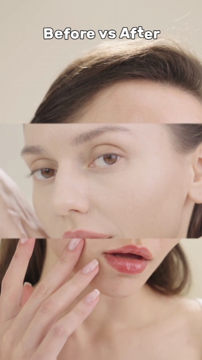 Affichage du produit de maquillage style tiktok à contraste commun