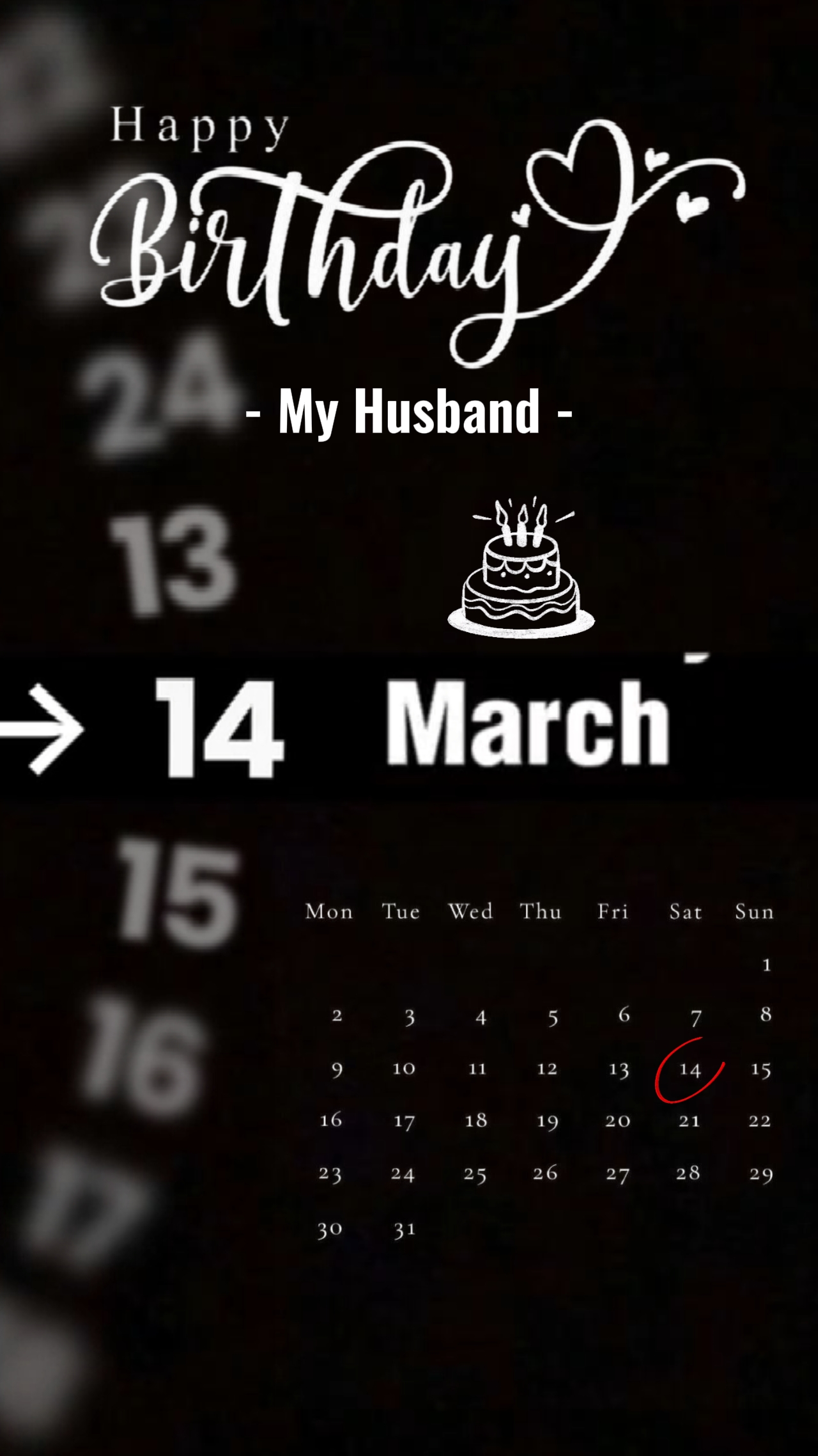 HBD MARIDO | 14 MAR
