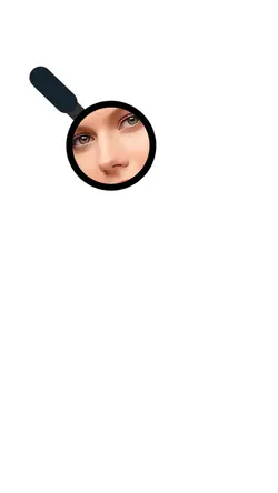 Magnifying glass sea