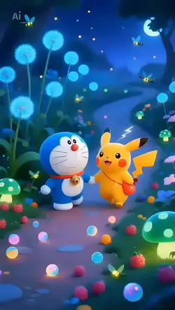 Doraemon & Pikachu