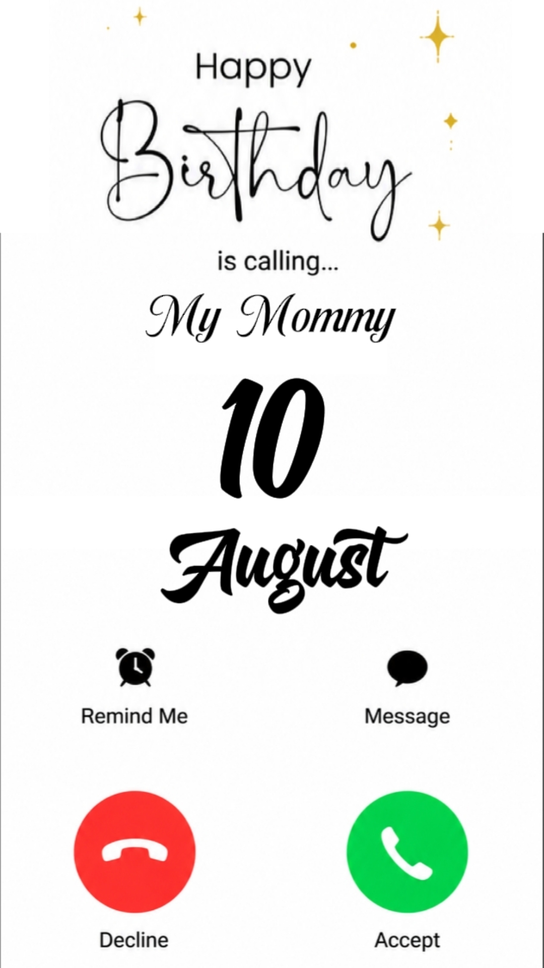 HBD MOM 10 DE AGOSTO