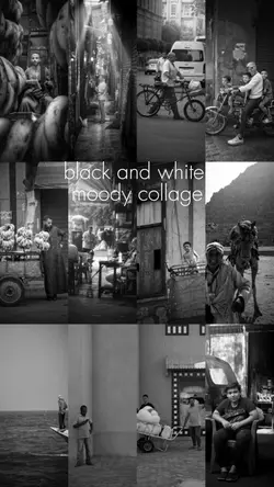 Schwarz weiß Collage