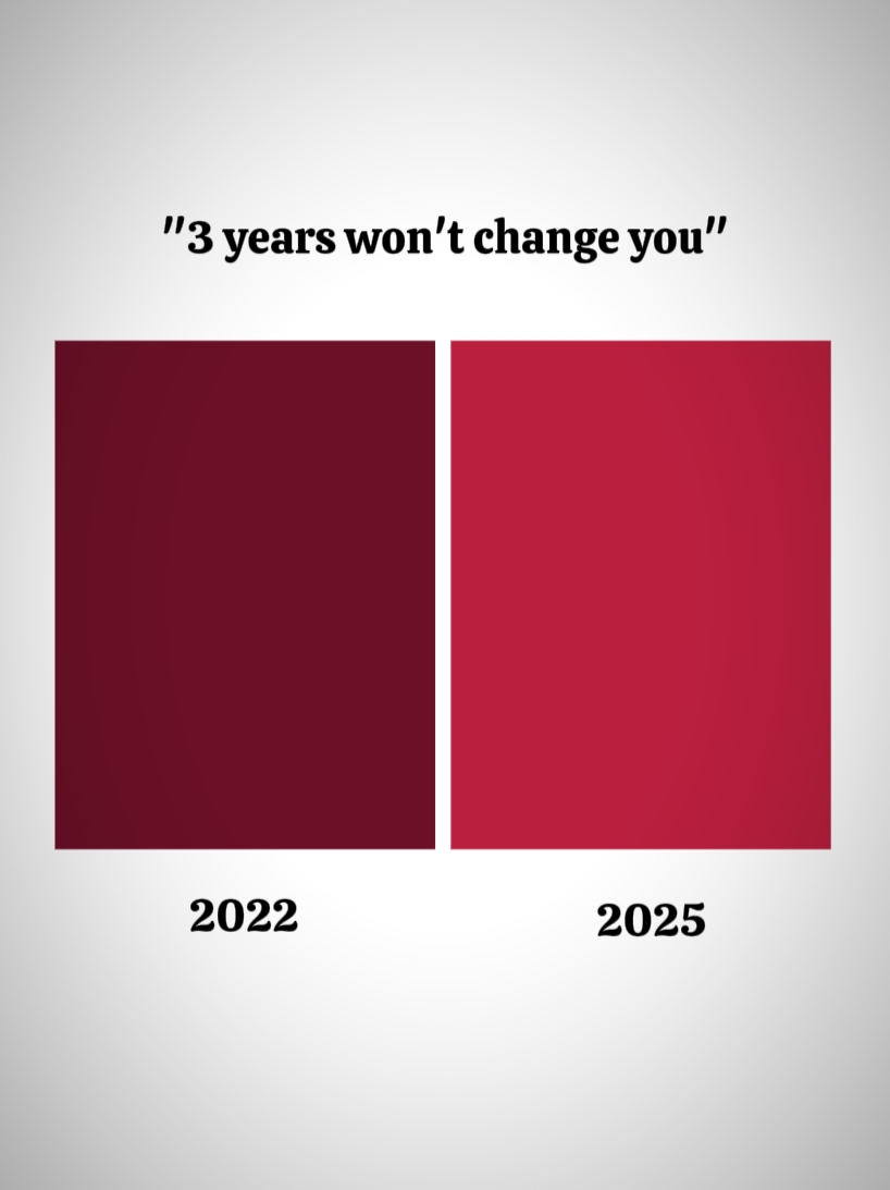 3 ans ne vous changeront pas 