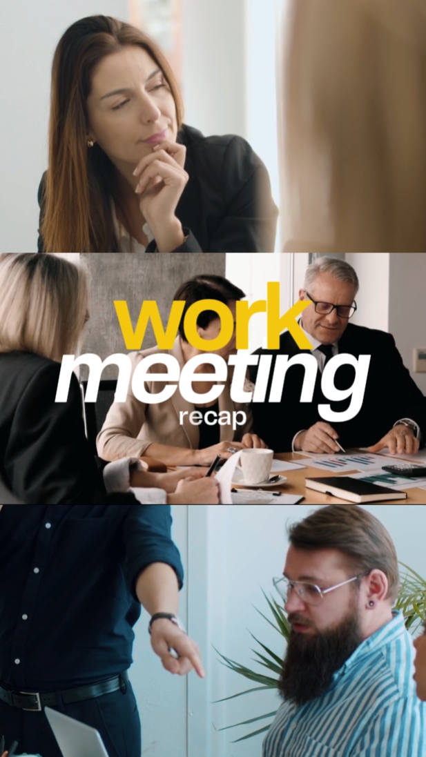 Recapitulação da reunião de trabalho