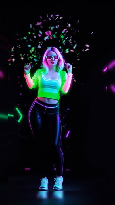 Vibra de fiesta de neón