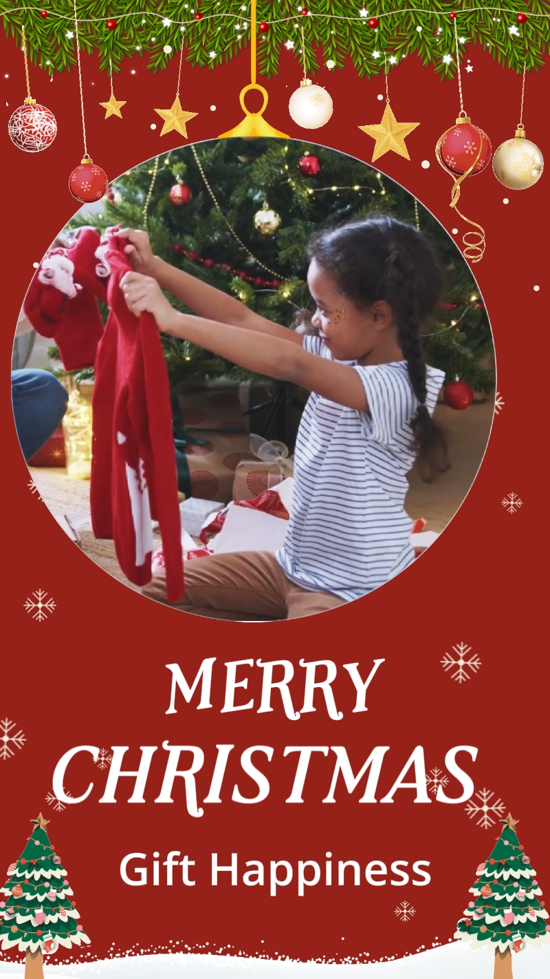 Template Poster Dinamis Merah Dan Hijau Natal C2B