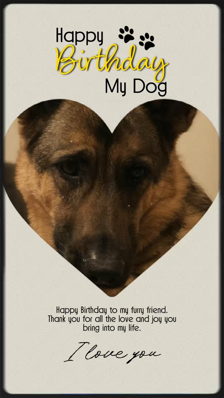 Feliz cumpleaños perro 