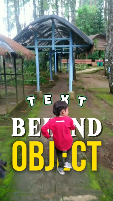 Text Behind Object