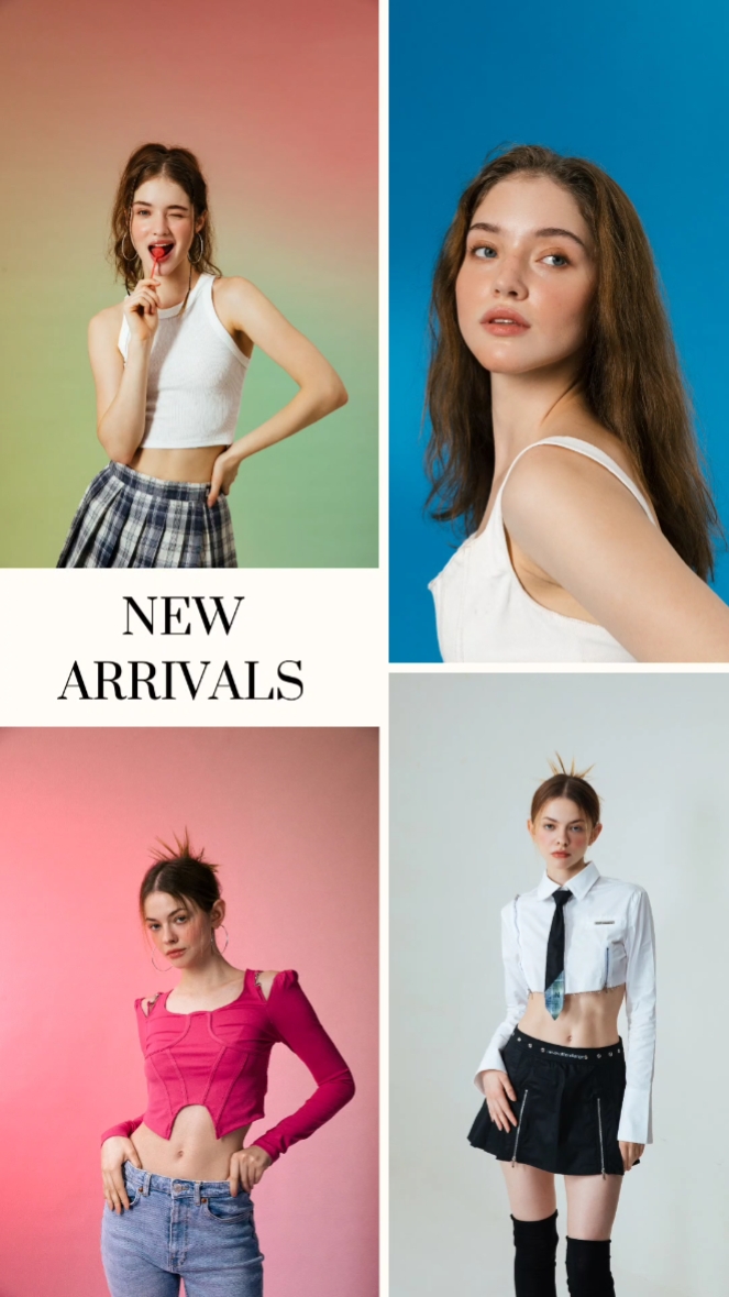 Clothing Product Display Multi-Gallery TikTok Style