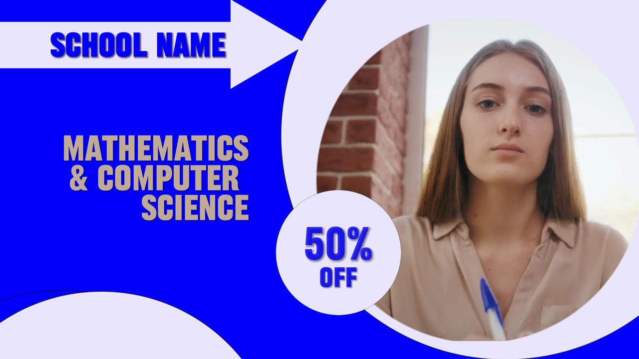 École : 50 % de réduction
