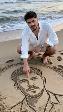 Sand portrait
