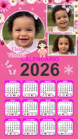 calendário com nome 