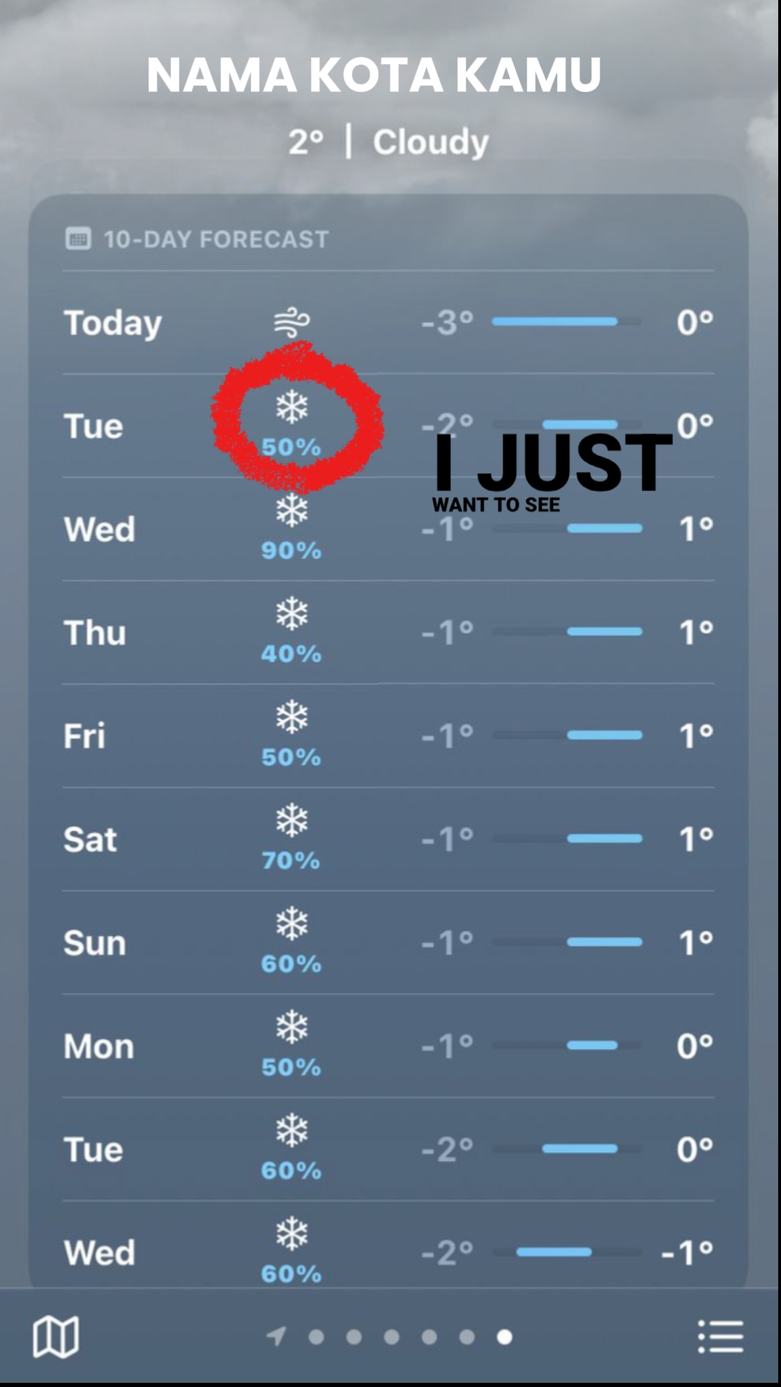 Broma de widget de invierno