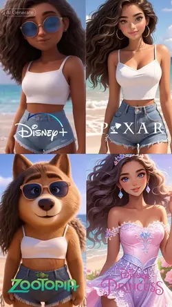 4 CARTOON CHARACTERS