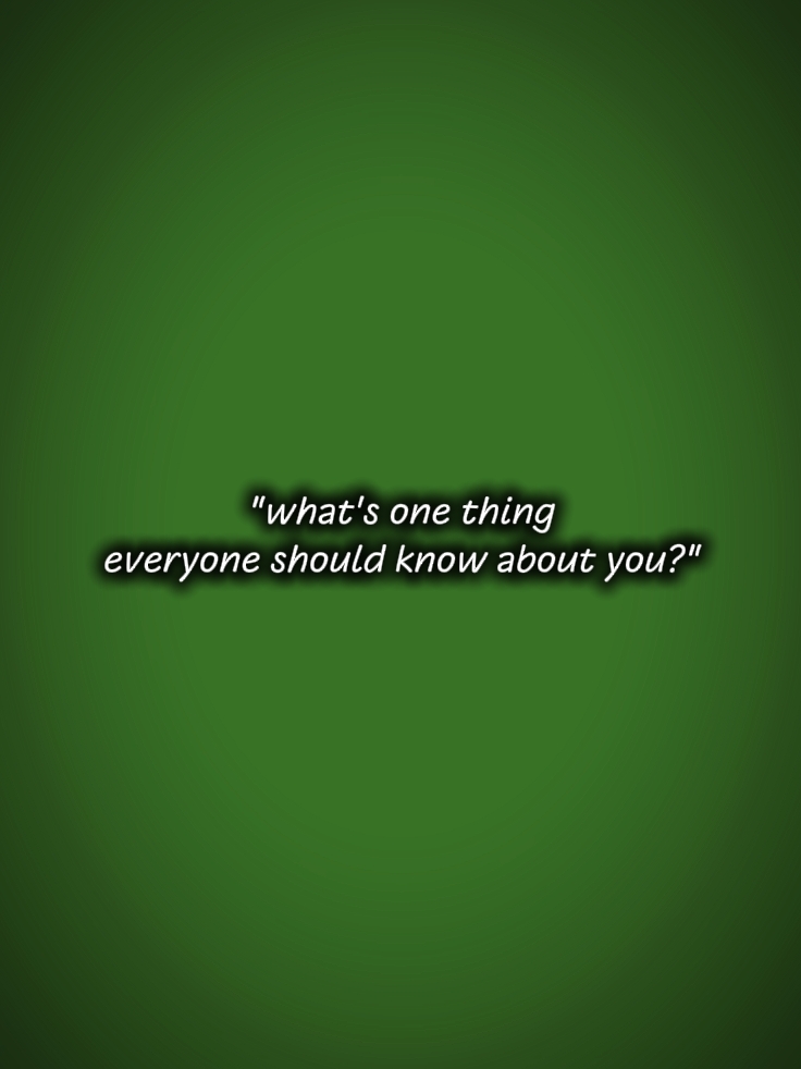 one thing bout u