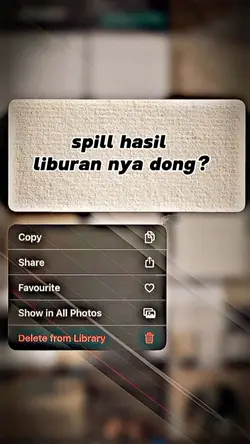 spill hasil liburan