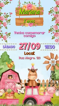 Convite Fazendinha