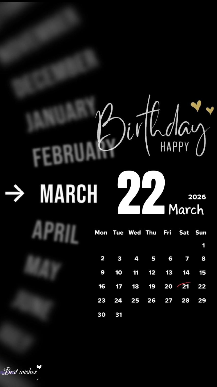 HBD 22 MARCH 2026