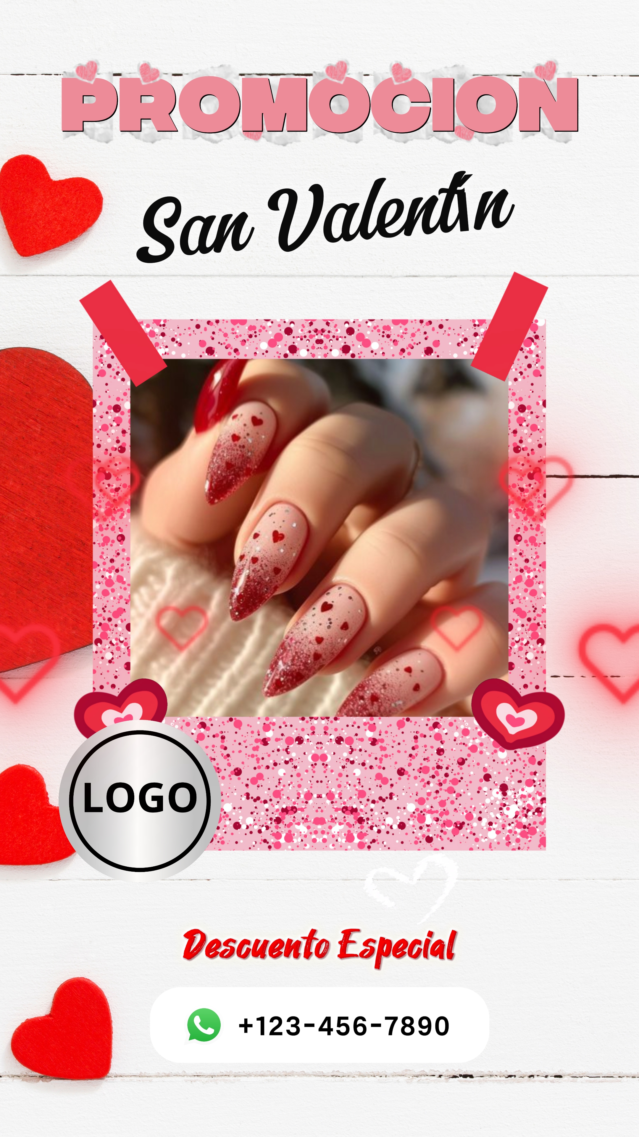 Uñas San Valentín 