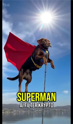 AI Superman dog 