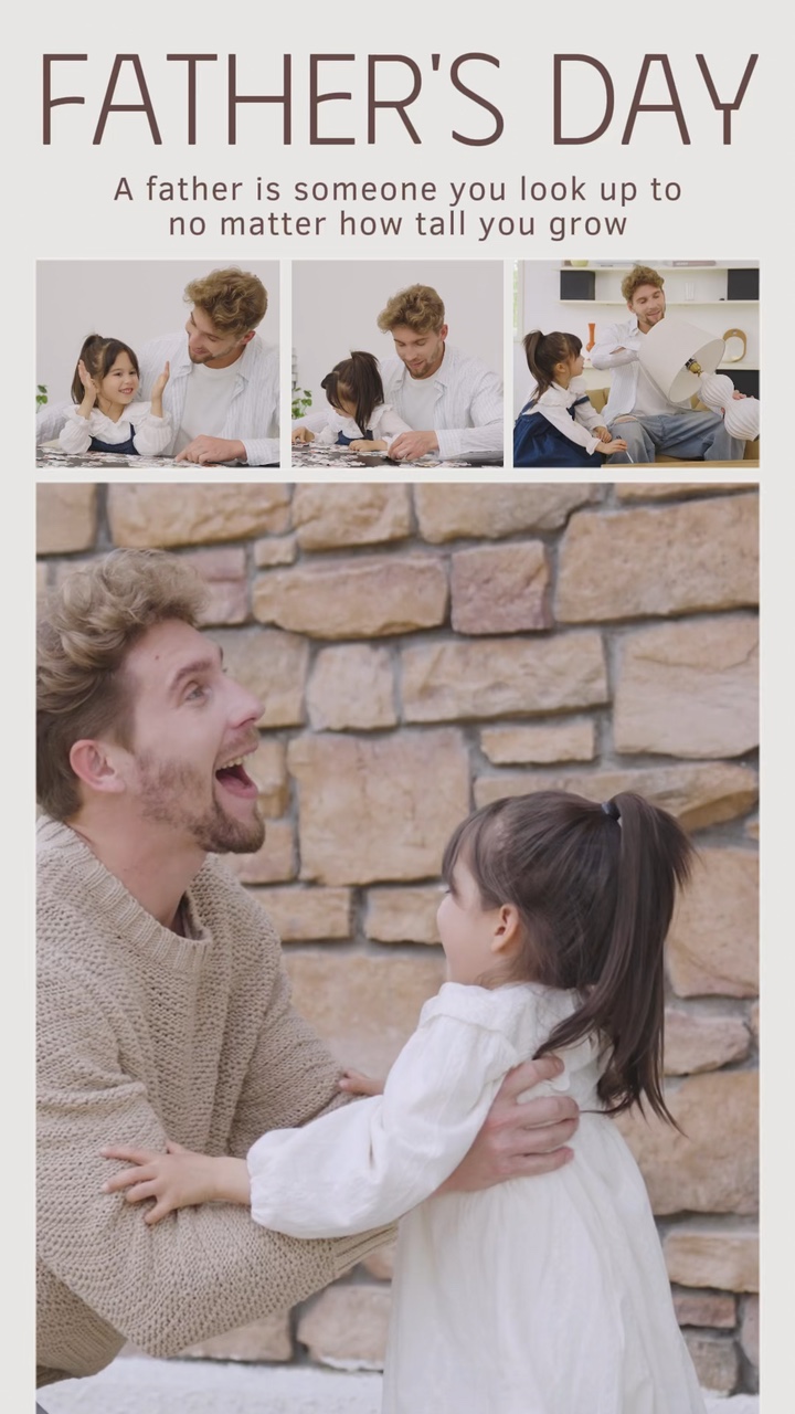 Día del Padre, industria de la ropa, estilo simple, publicidad creativa en video