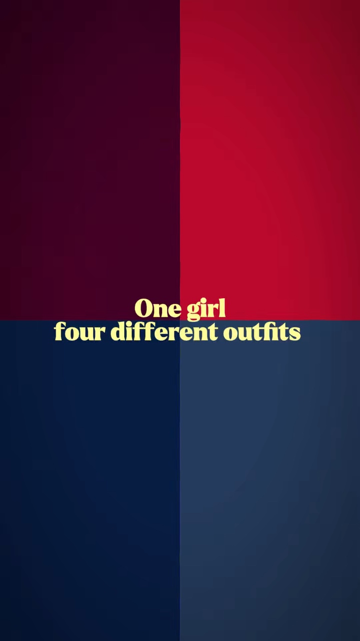 1girl 4diff outfits