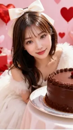 大きなチョコレートケーキど〜ぞ🎂