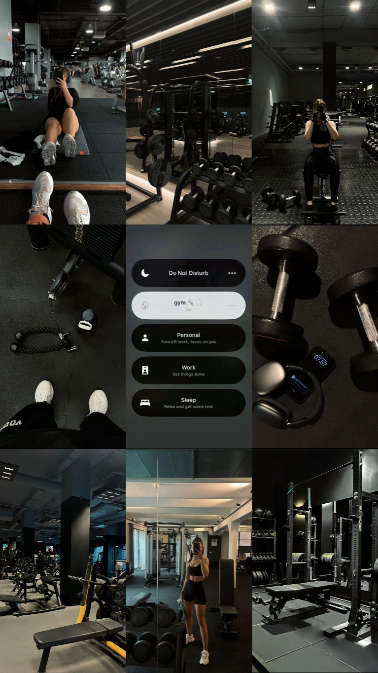 gym collage photos