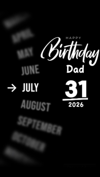 ANIVERSÁRIO PAI 31 DE JULHO 