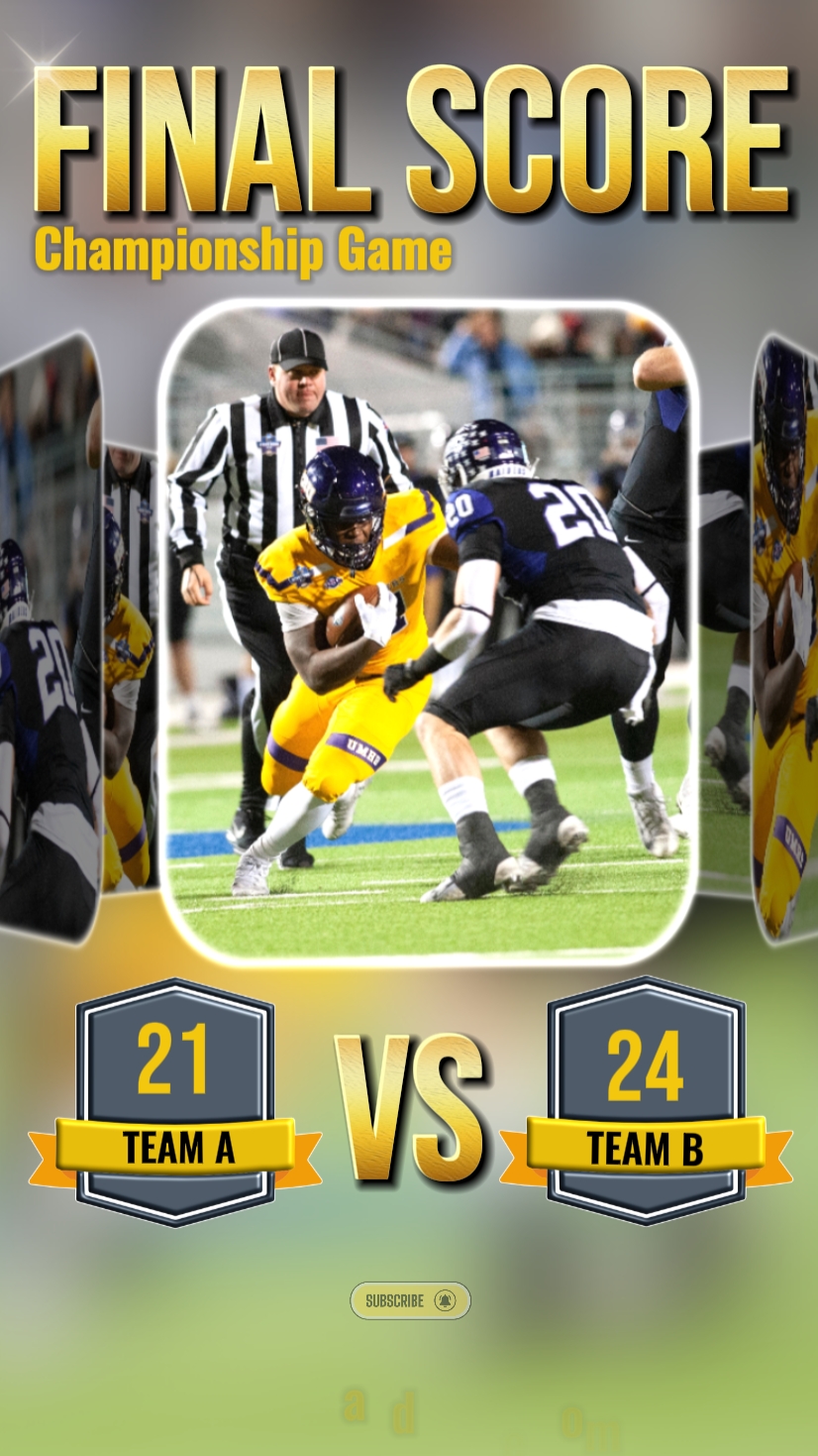 Yellow Sports Industry Final Score Template 