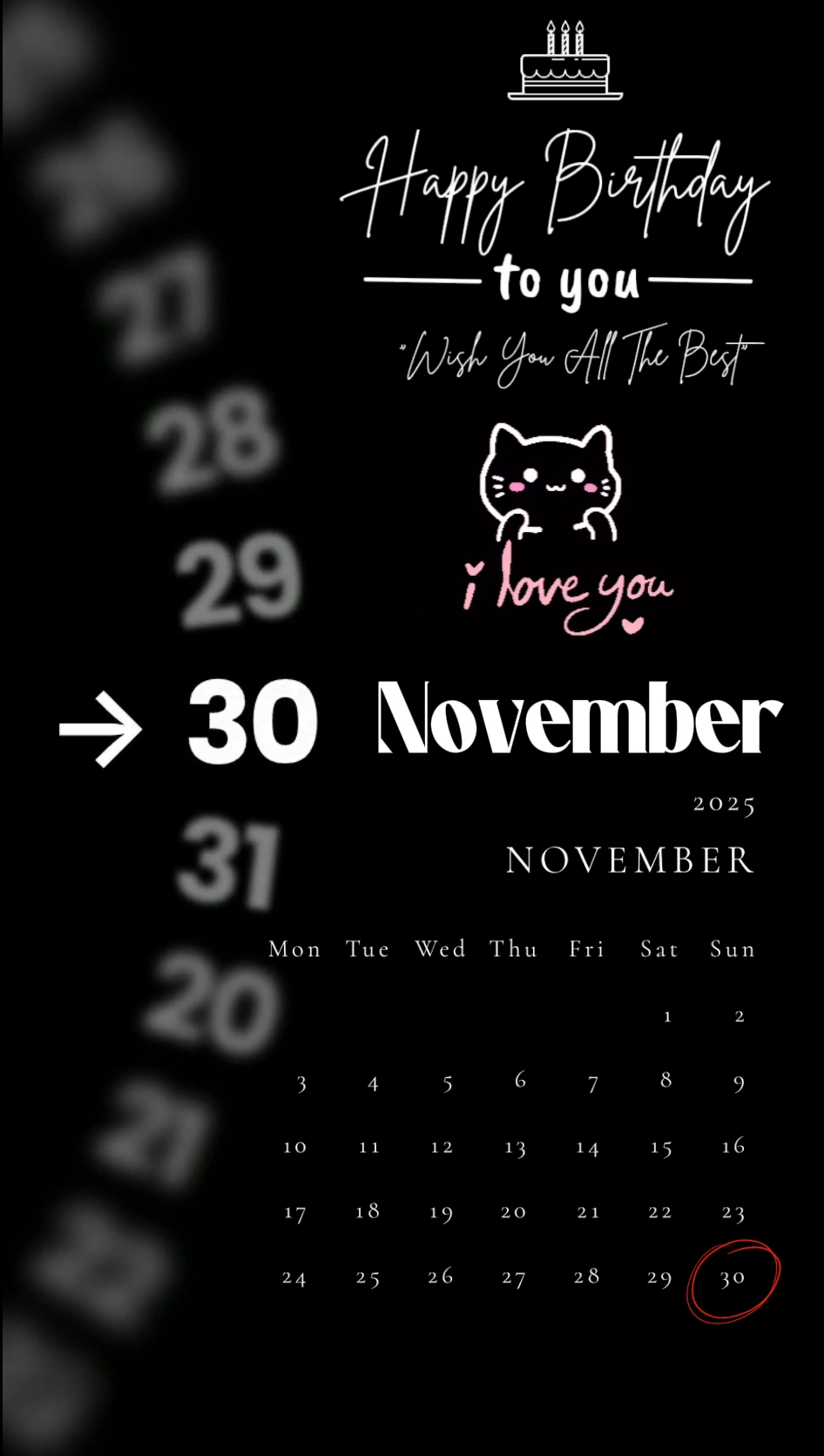 Happybirthday 30Nov