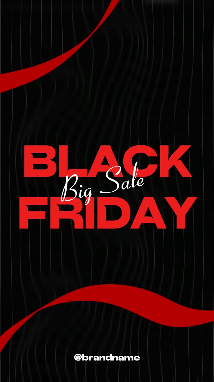 Black Friday Black and Red Beauty Industry Business Template