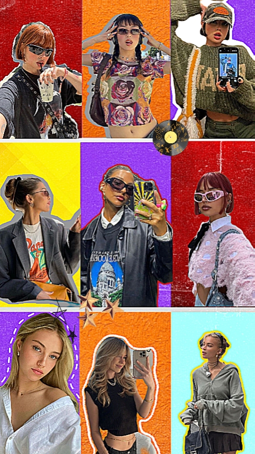 Collage photo selfie
