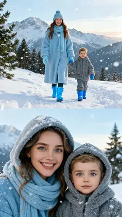 SNOW AI MOM AND SON