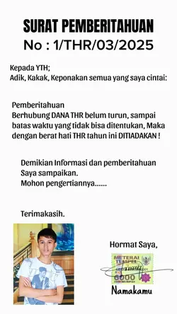 Pemberitahuan THR