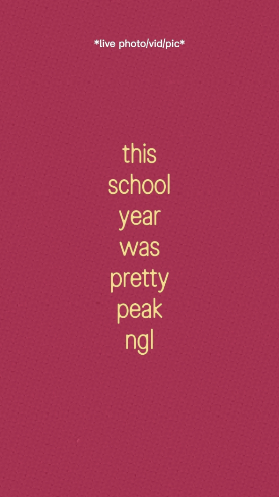 Cette année scolaire. 