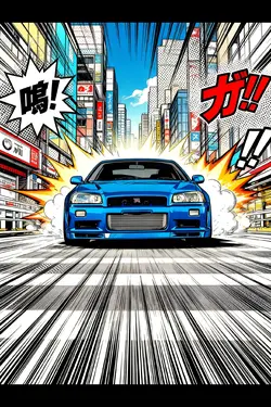 AI Comic Car

