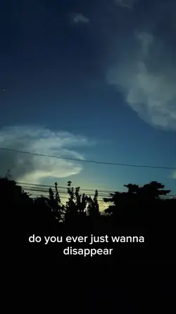 want to disappear...