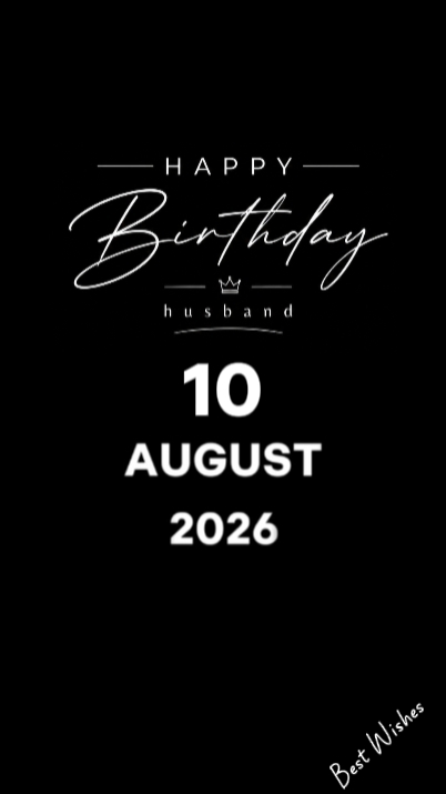 MARIDO HBD 10 DE AGOSTO