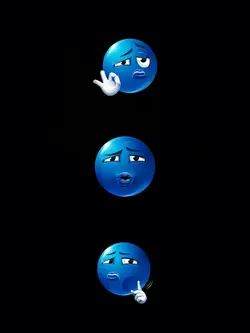 blue emoji trend