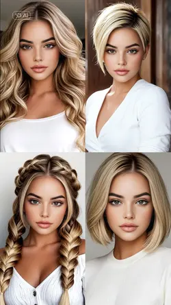 Blonde hairstyle Ai