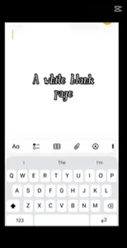 White blank page