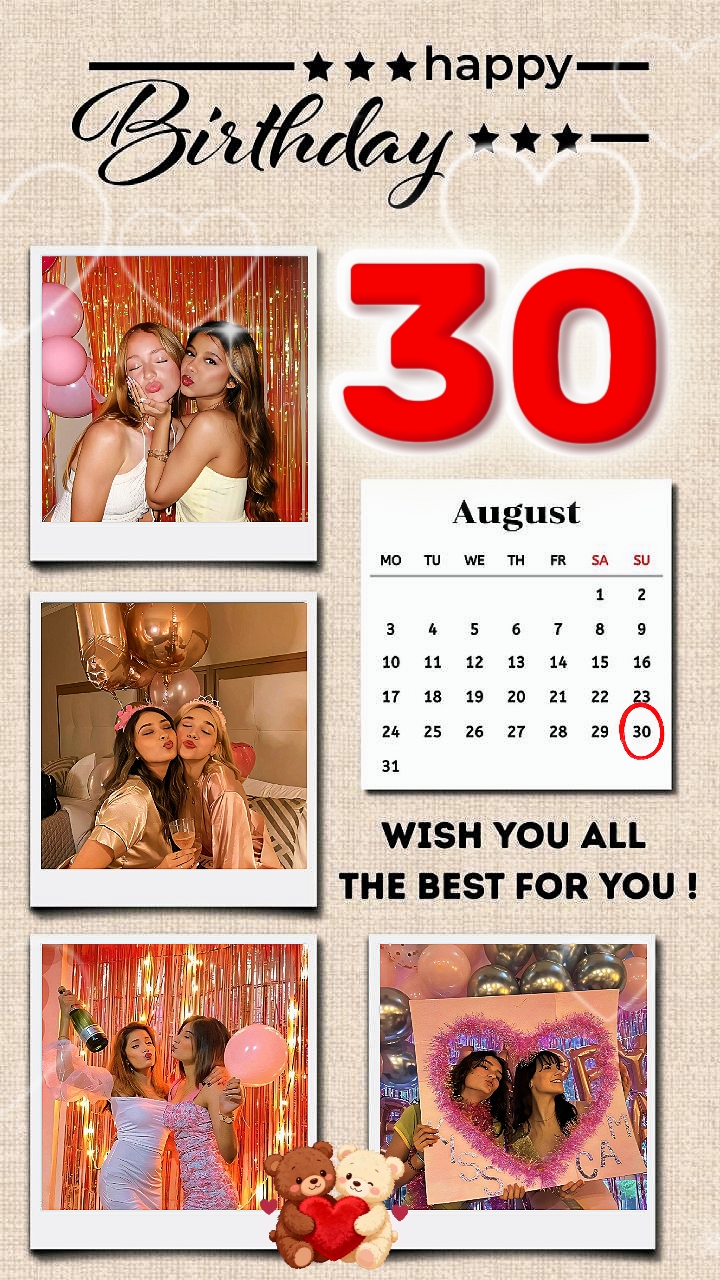 HBD 30 de agosto de 2026