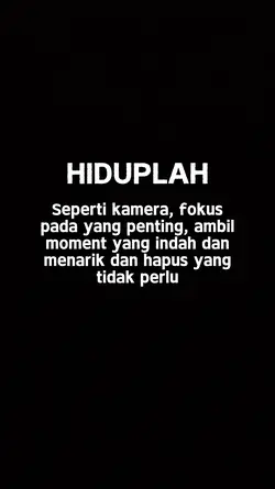 Hiduplah seperti
